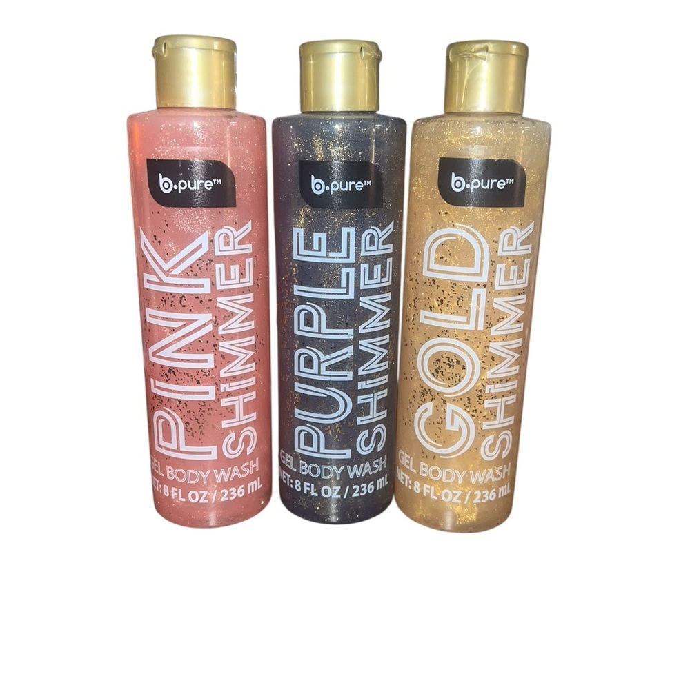 B-Pure Pink, Purple, and Gold Shimmer Gel Body Wash Trio - Picture 5 of 5